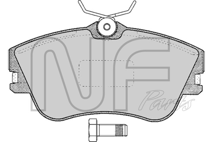 NF PARTS Piduriklotsi komplekt,ketaspidur NF0018071